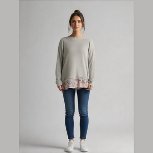 Loft Pullover Crewneck Sweater Layered Look NWT
